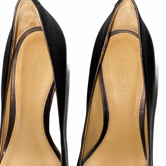 Coach Leather Zan Mat Calf Pump Shoes size 5B - Picture 6 of 13